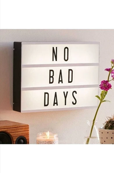 A6 LED Message Light Box 96 Karakter Dekoratif Led Işıklı Mesaj Panosu, Sinematik Mesaj Panosu, Masaüstü ve Duvara Montaj ürün görseli 1