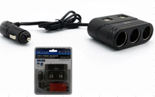 Ayt Olesson 1678 12-24V 3Lü 4 Usbli 120W 80 Cm Kablolu Araç Oto Tır Çakmak Çoklayıcı Çakmaklık Çoğaltıcı ürün görseli 1
