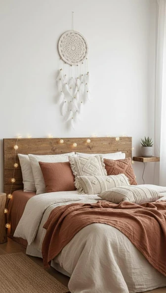 Düş Kapanı Makrome Dreamcatcher Ekru Kuş Tüyü Rüya Kapanı Duvar Süsü Elişi ürün görseli 1