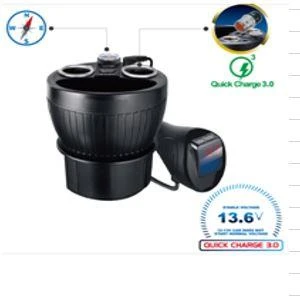 Ayt Olesson 1640 12-24V Çiftli Çift Usbli 120W 80Cm Kablolu Dijital Ekranlı Araç Oto Tır Çakmak Çoklayıcı Çakmaklık Çoğaltıcı ürün görseli 1