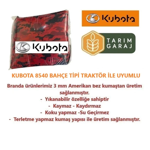Kubota 8540 Bahçe Tipi Traktör Kılıfı Branda - Resim 3
