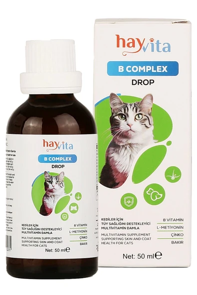 B Complex Vitamin 50ml - Kediler Için Tüy Sağlığını Destekleyici Multivitamin Damla ürün görseli 1