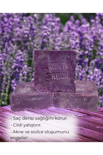 Lavanta Sabunu İçin Doğal El Yapımı 3 adet ürün görseli 1