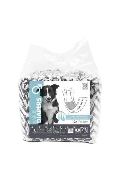 M-PETS Diapers Erkek Köpekler Için Külot Bez L Beden ürün görseli 1