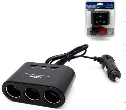 Ayt Olesson 1653 12-24V 3Lü Çift Usb Type-C 100W 70 Cm Kablolu Araç Oto Tır Çakmak Çoklayıcı Çakmaklık Çoğaltıcı ürün görseli 1