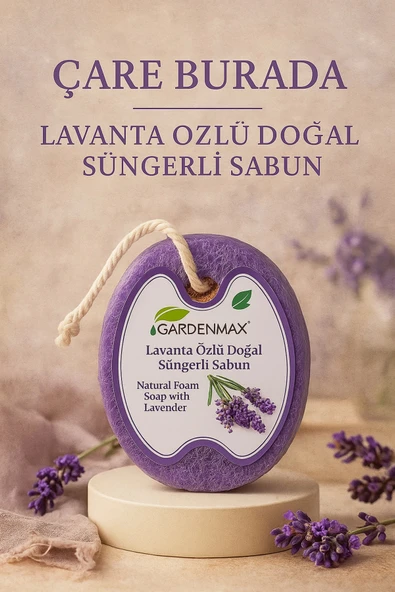 Gardenmax - Lavanta Özlü Doğal Süngerli Sabun ürün görseli 1