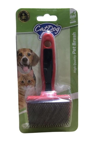 Catdoglife Kedi Ve Köpek Için Masaj Uçlu Tarama Fırçası 12x5 Cm ürün görseli 1