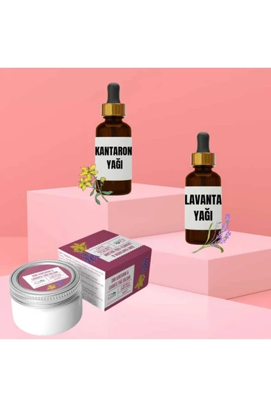 Kantaron Yağı 20 ml Lavanta Yağı 20 ml Sarı Kantaron&Lavanta Yağı Balsam 50 ml ürün görseli 1