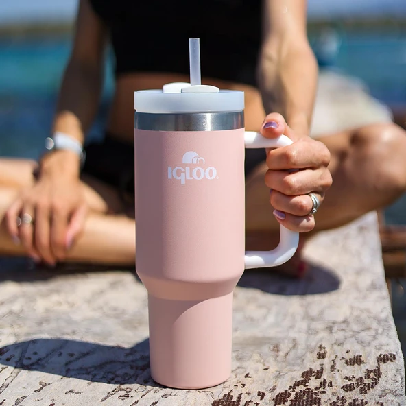 Igloo Stadler Thermo-Mug 1.2 Litre-SOMON BEYAZ - Resim 4