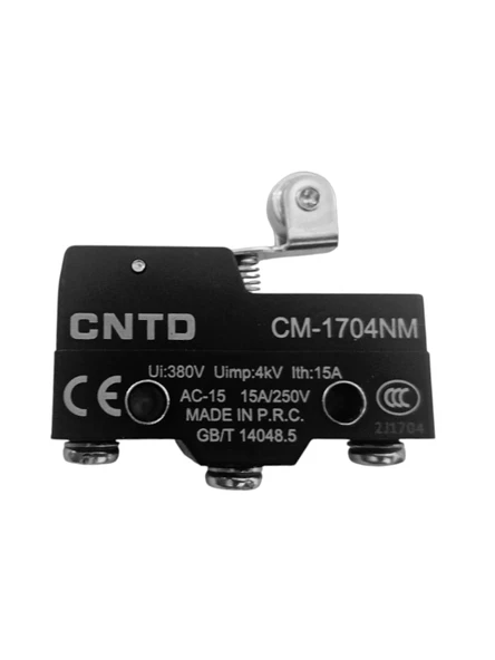 CNTD Makaralı Kısa Kollu Metal Bilyeli 1NA + 1NK Makine Pedal Swici Bakalit Gövde Buton (1no 1nc 15 Amper Sıva Makinesi ürün görseli 1
