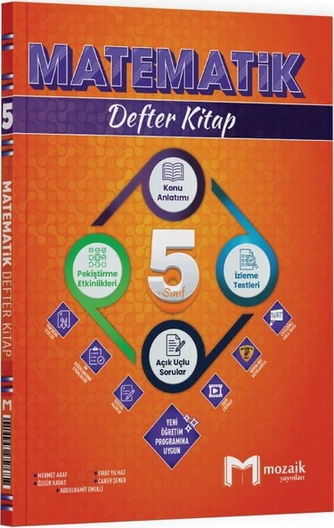 5. Sınıf Matematik Defter Kitap Mozaik Yayınları ürün görseli 1