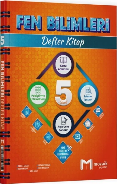 5. Sınıf Fen Bilimleri Defter Kitap Mozaik Yayınları ürün görseli 1