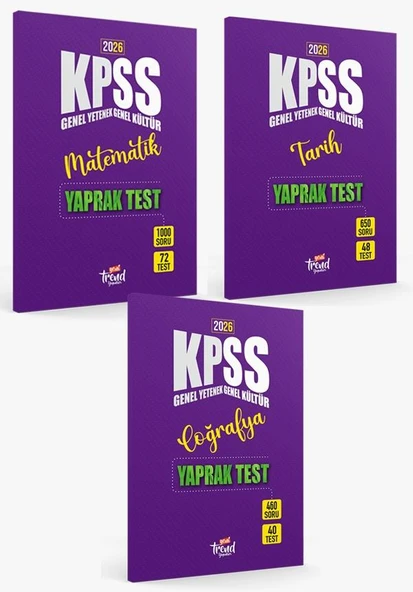 2026 Kpss Lisans Gygk Matematik, Çoğrafya, Tarih 3 lü Yaprak Test Seti ürün görseli 1