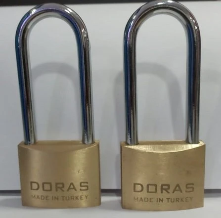 Doras Ersa 2'li Set Uzun Kanca Pas Pirinç Asma Kilit 50 Mm ürün görseli 1