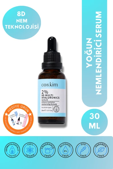 8 Çeşit Hyaluronik  Içeren Nemlendirici Cilt Bakım Serumu | 2% 8d Multi Hyaluronics Serum 30 Ml ürün görseli 1