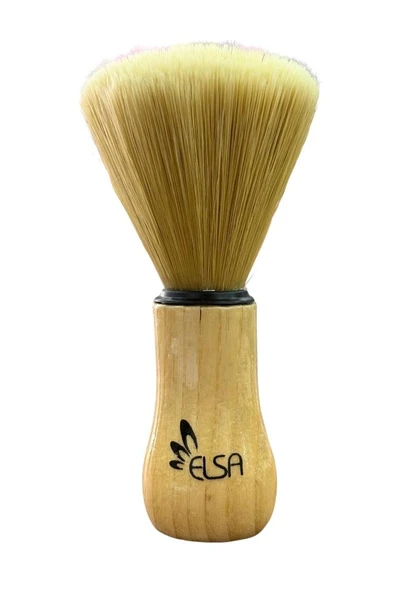 ELSA Premium Büyük Boy Ense Fırçası Açık Renk Ahşap Sap 16 cm ürün görseli 1