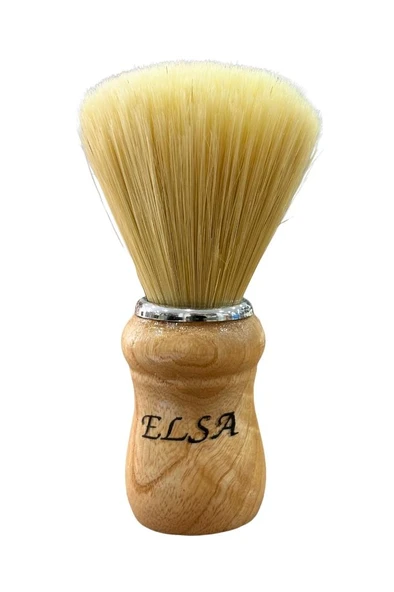 ELSA Premium Küçük Boy Sakal Fırçası Açık Renk Ahşap Sap ürün görseli 1
