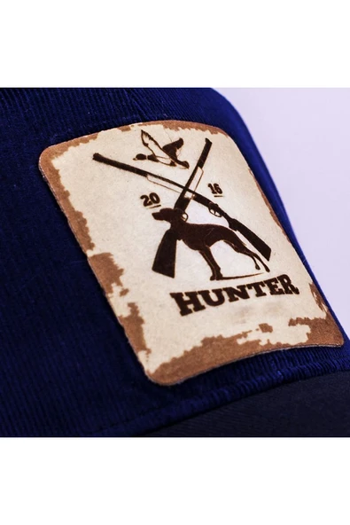RETRO HUNTER LACİVERT KREM BASEBALL ŞAPKA - Resim 3