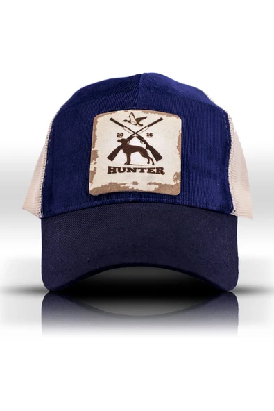 RETRO HUNTER LACİVERT KREM BASEBALL ŞAPKA ürün görseli 1