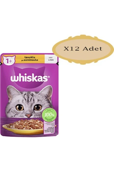 Whiskas Pouch Tavuklu Yetişkin Kedi 85GR x 12 Adet ürün görseli 1