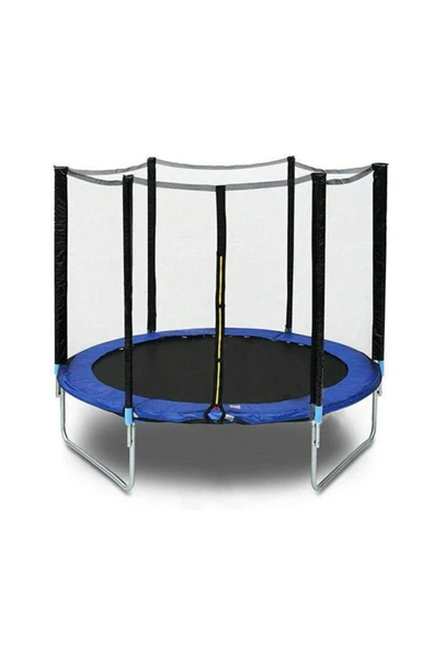 HEPİTOP Büyük Boy File Korumalı 244 Cm Trambolin Outdoor Bahçe Tipi Güvenlik Fileli 8 Ft Trambolin ürün görseli 1