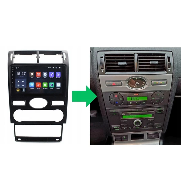 Ford Mondeo Dijital Klima Android Multimedya Sistemi 4-64 Cadence (2003-2007) ürün görseli 1
