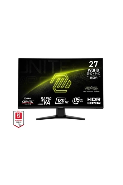 27 Mag 274cqf 2560x1440 (WQHD) Curved 1500r Rapıd Va 180hz 0.5ms (GTG) Adaptıve-sync Sıyah Gamın ürün görseli 1