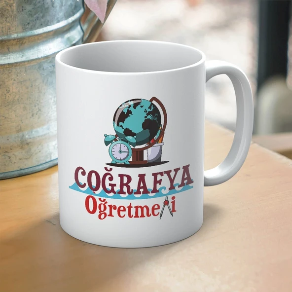 Coğrafya Öğretmenlerine Özel Öğretmenler Günü Hediyelik Baskılı Kupa ürün görseli 1