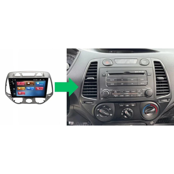 Hyundai İ20 Manuel Klima Android Multimedya Sistemi 4-64 Cadence (2008-2012) ürün görseli 1