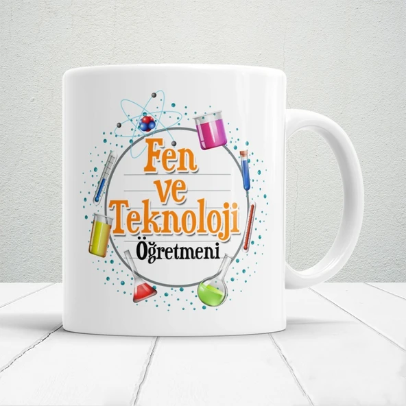 Fen ve Teknoloji Öğretmenlerine Özel Öğretmenler Günü Hediyelik Baskılı Kupa ürün görseli 1