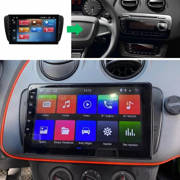 Seat İbiza Android Multimedya Sistemi 4-64 Cadence (2009-2015) ürün görseli 1