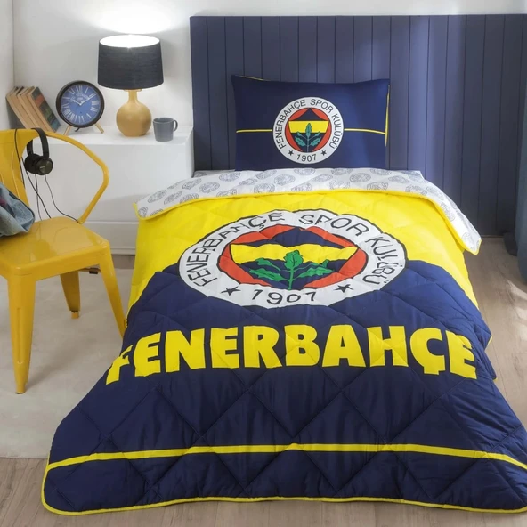 Taç Lisanslı Fenerbahçe Logo Tek Kişilik Yorgan Seti ürün görseli 1