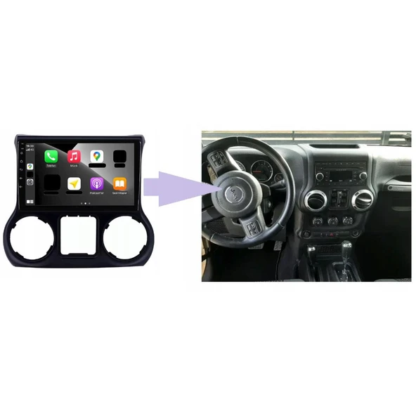Jeep Wrangler-Rubicon Android Multimedya Sistemi 4-64 Cadence (2011-2014) ürün görseli 1