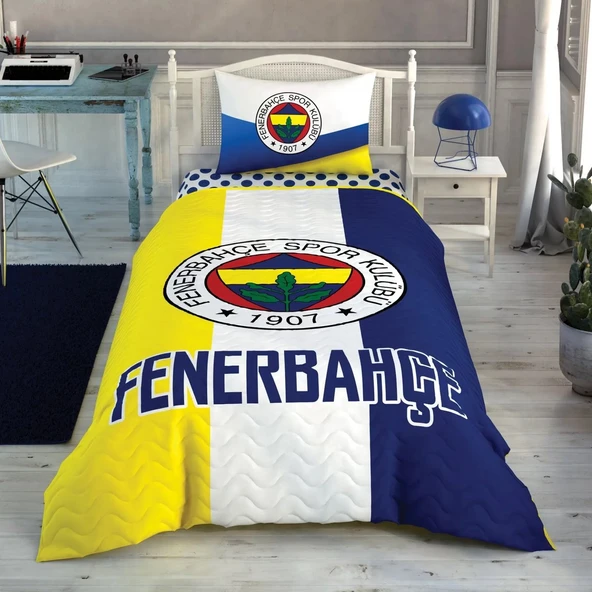 Taç Lisanslı Fenerbahçe Logo Pamuk Tek Kişilik Complete Set ürün görseli 1