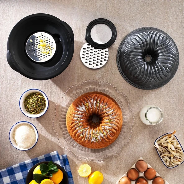 Schafer Cakehaus Kek Kalıbı+Hazırlık Seti 6 Parça-Gri ürün görseli 1