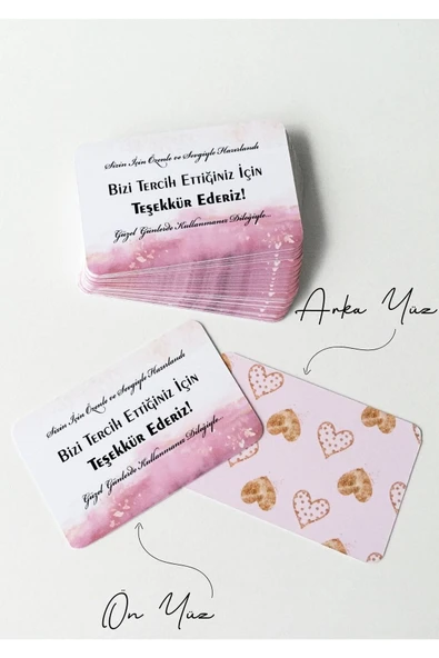 Anı Karavanı Organizasyon Müşteri Memnuniyet Teşekkür Kartı (100 Adet) ürün görseli 1