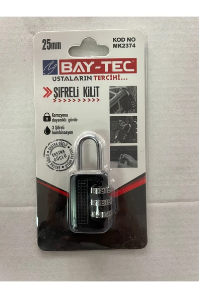 Baytec Şifreli Asma Kilit 25MM ürün görseli 1