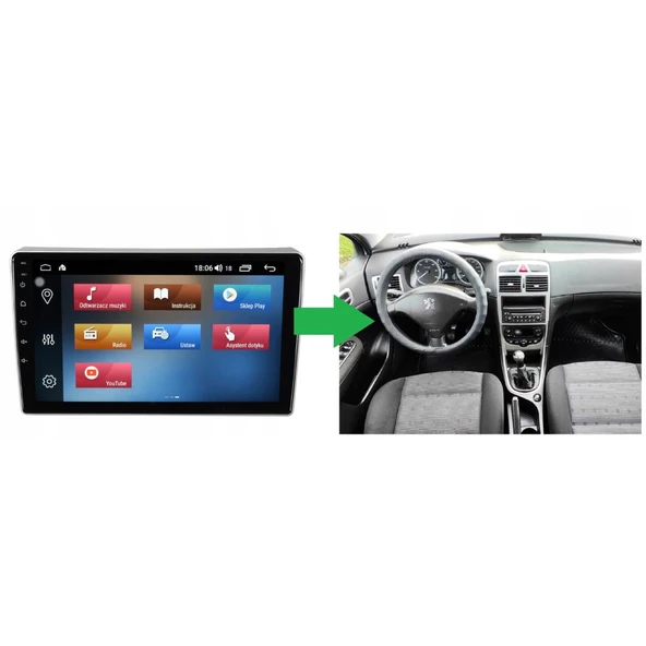 Peugeot 307 Android Multimedya Sistemi 4-64 Cadence (2001-2009) ürün görseli 1