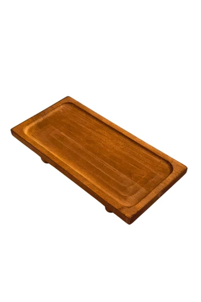 Woodcept Ahşap Ayaklı Dikdörtgen Sunum Standı Tabağı, Dekoratif Sunumluk Servis Tabağı, Yükseltici Stand ürün görseli 1