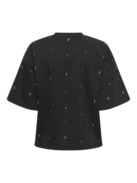 Only 15353293 Kisa Kol Kadin Sweat - Siyah ürün görseli 1