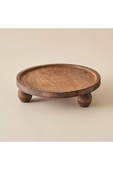 ASİTAN Bella Maison Wooden Ahşap Yuvarlak Sunum Standı Naturel (25 CM) ürün görseli 1