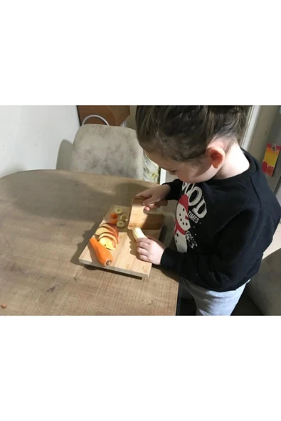 Master Hands Ahşap Kesme Tahtası Ve Ahşap Güvenli Bıçak ürün görseli 1