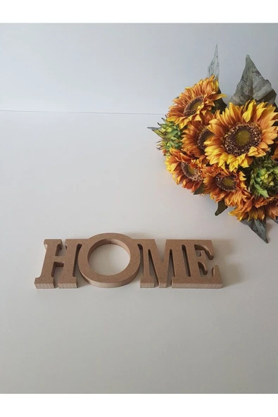 inwood Ahşap Ham MDF Home Yazılı Kapı süsü ürün görseli 1