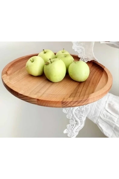 livabord Yuvarlak 28cm Ahşap Servis Tepsisi Lbtps31 ürün görseli 1