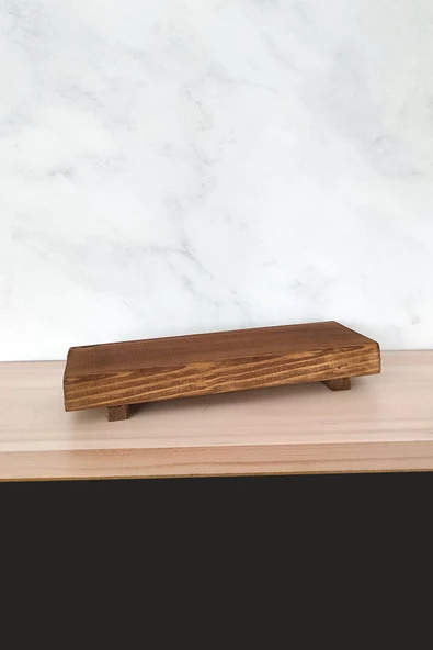 Wooden Factory Ahşap Ayaklı Yağdanlık, Sabunluk, Çok Amaçlı Dekoratif Sunumluk ürün görseli 1