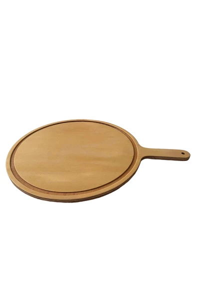 DECORİUM WOOD AHŞAP PİZZA SUNUM TAHTASI SAPLI ürün görseli 1