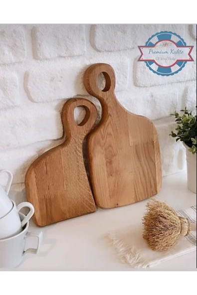 BZ Wood Design Doğal Ahşap Kesme Tahtası Premium Kalite Sevgili Model Sunum Tahtası ürün görseli 1