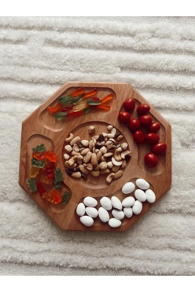 MSAY 5 bölmeli ahşap servis tabağı - Resim 3