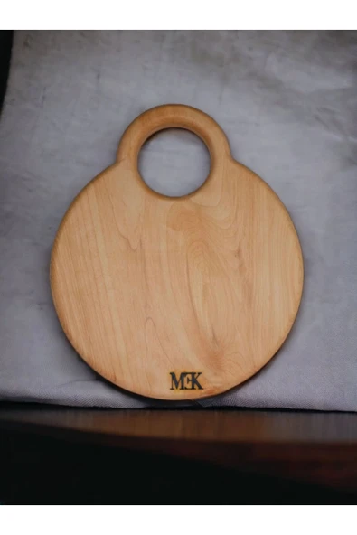 MEKWOOD Doğrama Tahtası & Sunumluk Yuvarlak Kulplu 29.5×24.5 Cm ürün görseli 1