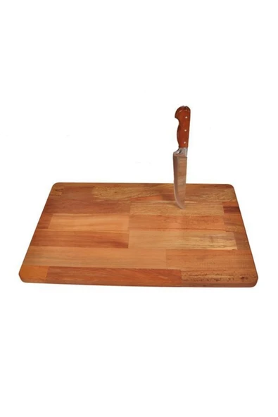 SAMESA HEDİYELİK Kesim Tahtası Kesim Panosu Ahşap Master Chef Kesim Panosu (58x38 Cm En Boy ) 22 Mm Kalınlık ürün görseli 1
